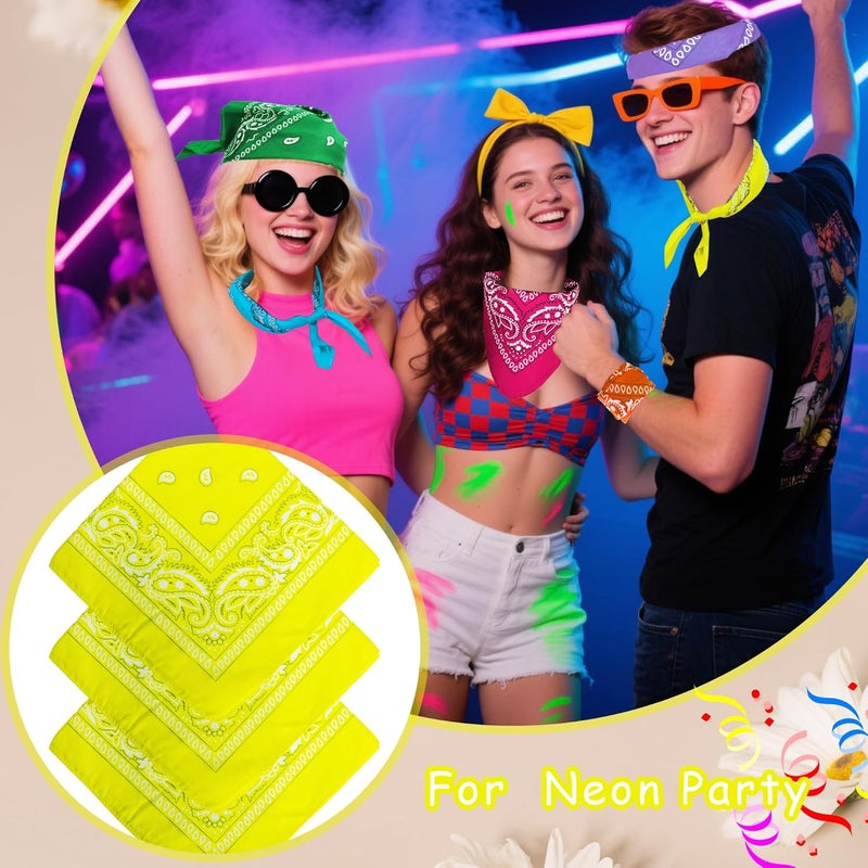 TFengfly 24 Pack Paisley Bandanas Bulk Unisex Cowboy Bandanas Head Scarf Necktie Face Cover - Image 5